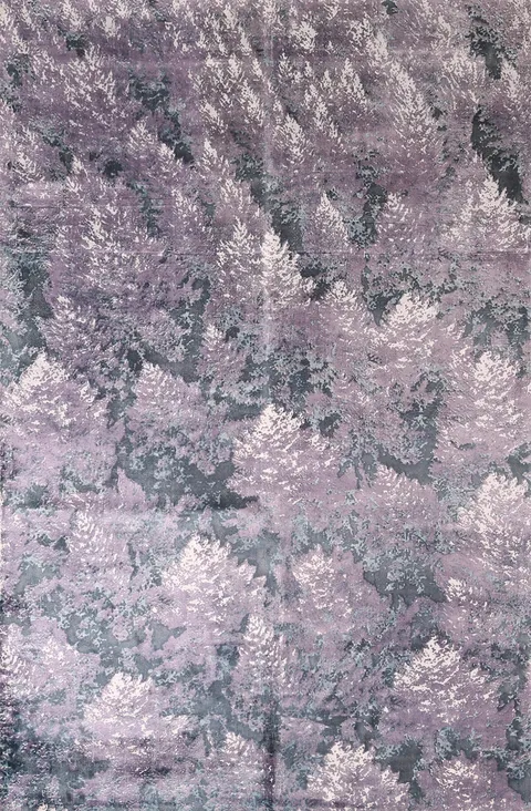 Contemporary Wool Abstract Indian Area Rug 6x9