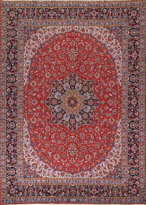 Traditional Kashan Turkish Area Rug 10x13