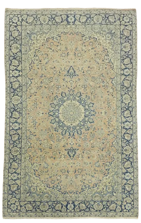 Classic Kashan Persian Area Rug 8x13 for Timeless Home Elegance