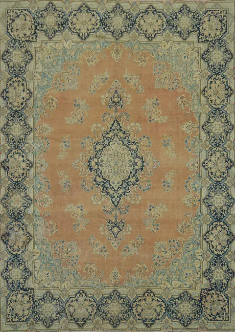 Handmade Wool Kerman Persian Area Rug 10x13
