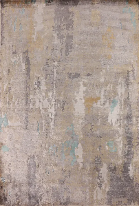 Contemporary Wool Abstract Indian Area Rug 5x8