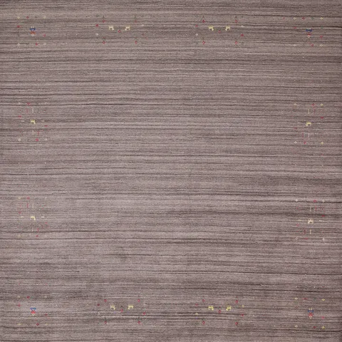 Striped Wool Gabbeh Square Area Rug 8x8