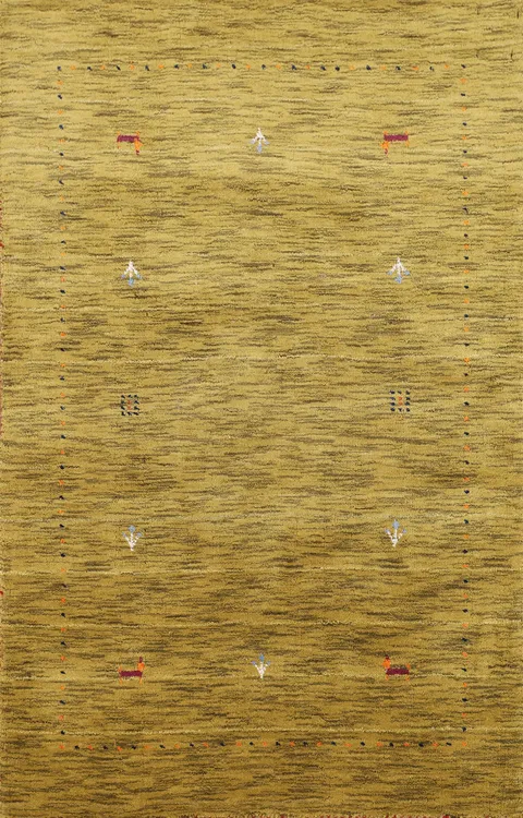 Tribal Wool Gabbeh Indian Accent Rug 3x5