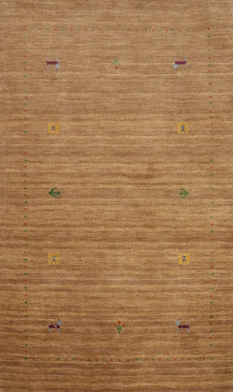 Handmade Wool Gabbeh Indian Accent Rug 3x5