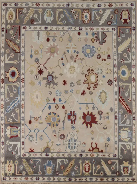 Handmade Wool Oushak Indian Area Rug 8x10