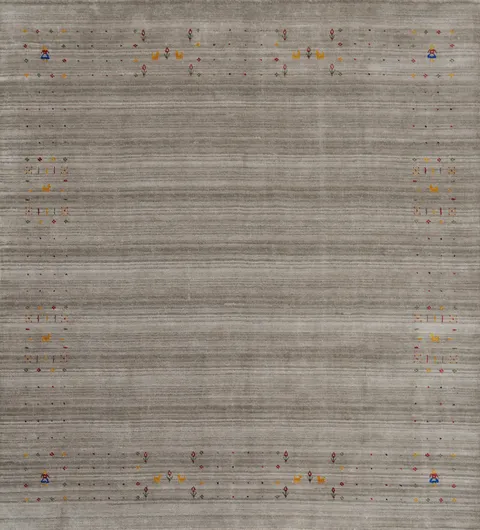 Silk Gabbeh Oriental Square Rug 8x8