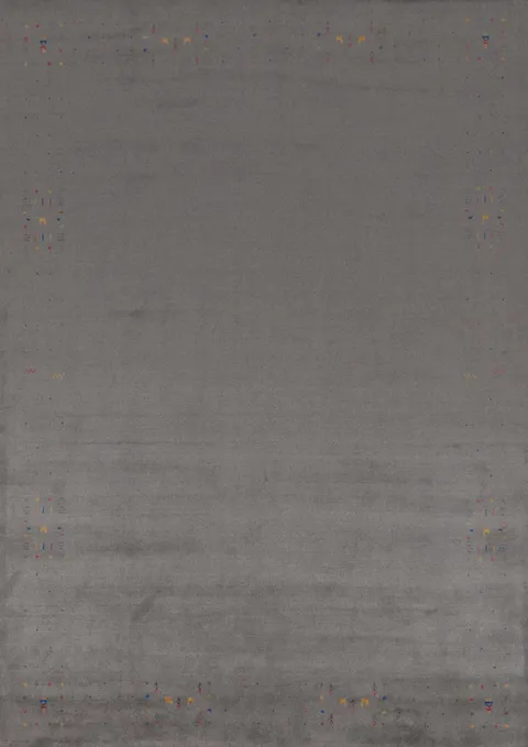 Gray Wool Gabbeh Oriental Area Rug 9x12