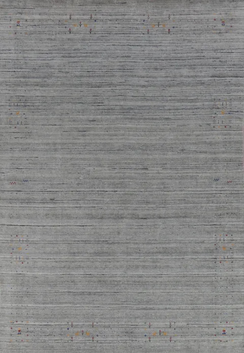 Silver Gray Gabbeh Oriental Area Rug 9x12
