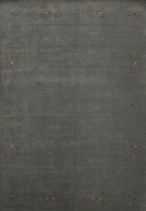 Handmade Gray Gabbeh Oriental Area 9x12