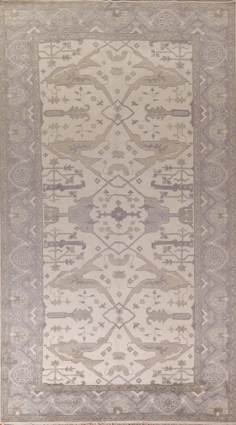 Earth Tone Wool Oushak Indian Large Rug 8x15