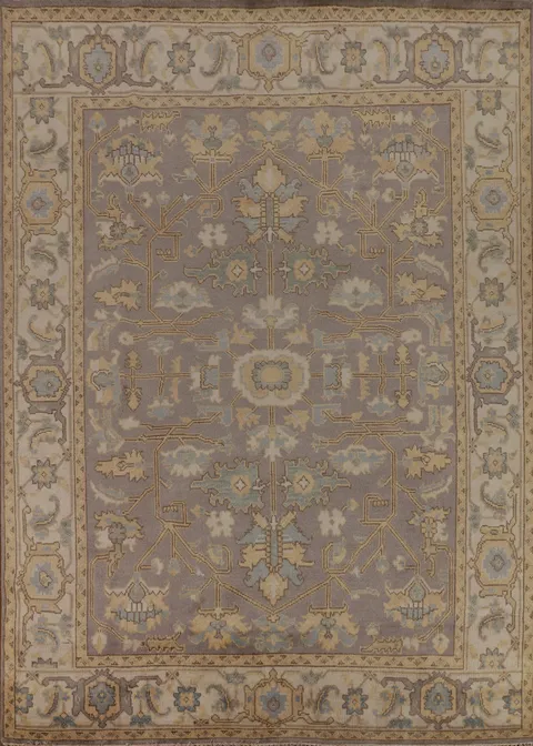 Gray Wool Oushak Oriental Area Rug 8x11