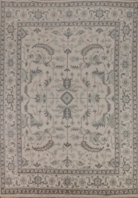 All-Over Floral Wool Oushak Oriental Area Rug 8x10
