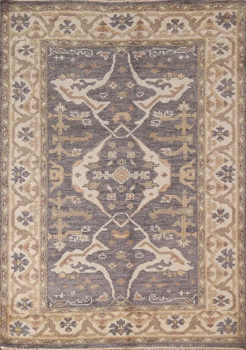 Handmade Wool Oushak Indian Accent Rug 4x6