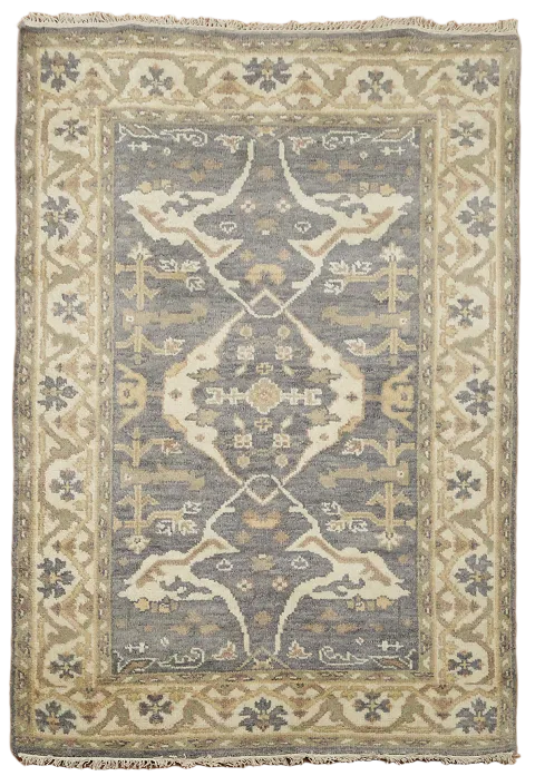 Handmade Wool Oushak Indian Accent Rug 4x6