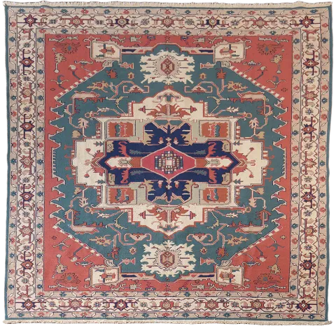 Handmade Wool Square Gabbeh Oriental Area Rug 8x8