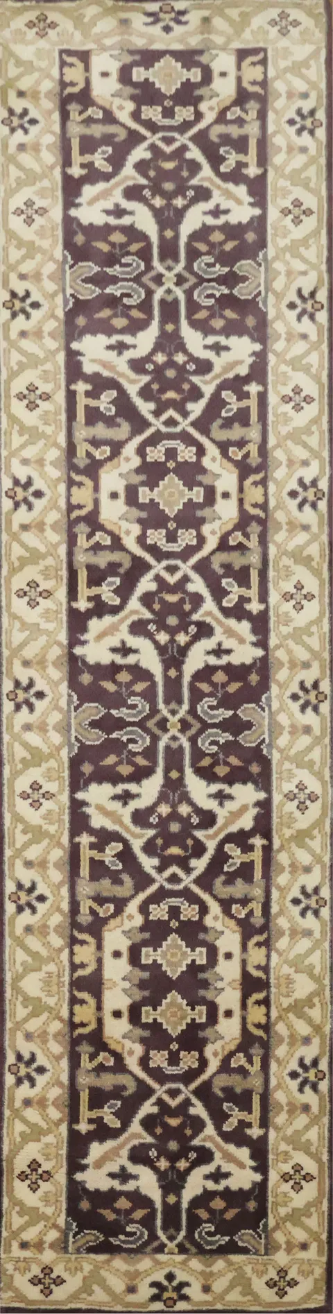 Handmade Wool Oushak Oriental Runner Rug 3x10