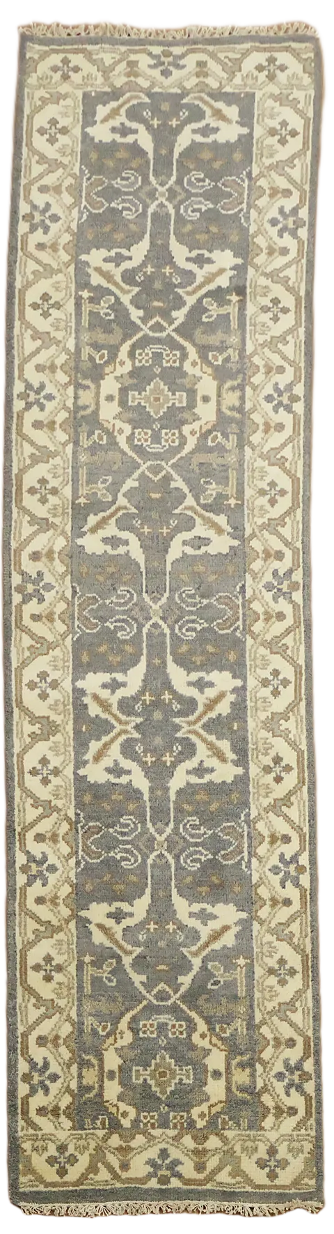 Handmade Wool Oushak Indian Runner Rug 3x10