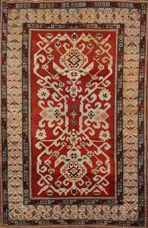 Antique Vegetable Dye Shirvan Oriental Accent Rug 3x5