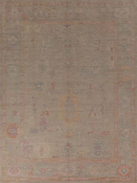 Vegetable Dye Oushak Turkish Area Rug 8x10