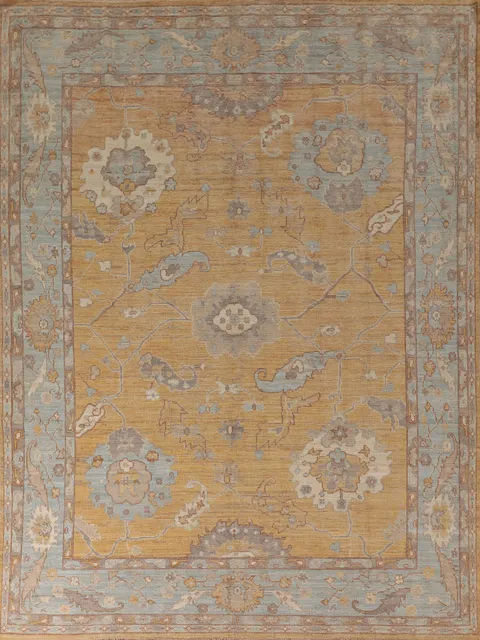 Vegetable Dye Oushak Turkish Area Rug 8x10