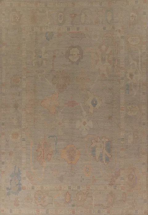 Vegetable Dye Oushak Oriental Area Rug 9x12
