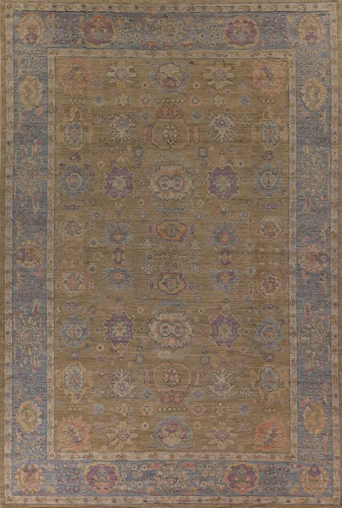 Vegetable Dye Oushak Oriental Large Rug 10x14