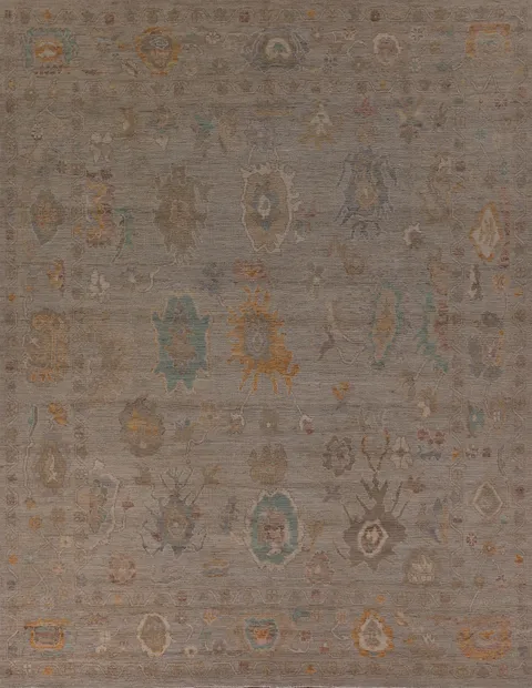 Vegetable Dye Oushak Turkish Area Rug 8x10