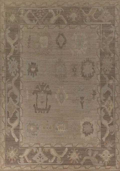 Vegetable Dye Oushak Oriental Area Rug 9x12