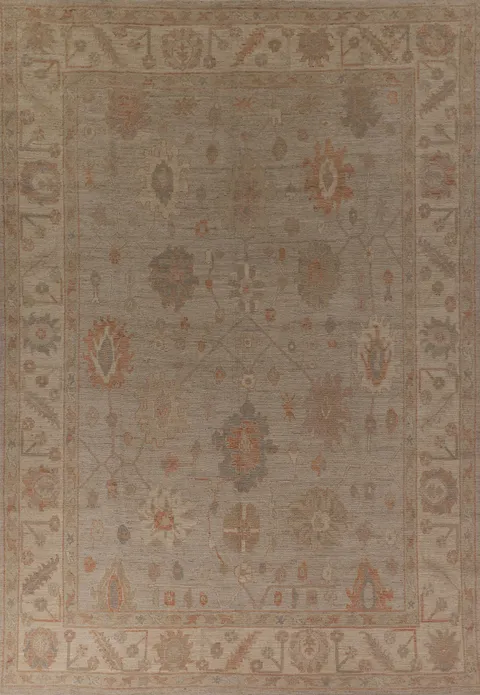 Vegetable Dye Oushak Oriental Area Rug 9x12