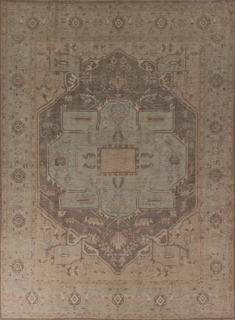 Vegetable Dye Oushak Turkish Area Rug 8x10