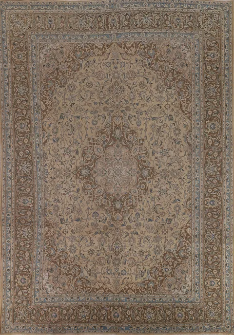 Traditional Mashad Persian Area Rug 10x13