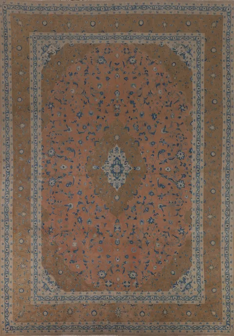 Traditional Floral Mashad Persian Area Rug 10x13