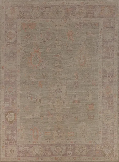 Vegetable Dye Oushak Oriental Area Rug 8x10