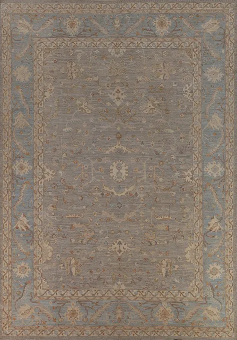 Vegetable Dye Oushak Turkish Area Rug 9x12