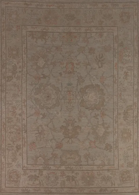 Vegetable Dye Oushak Turkish Area Rug 8x10
