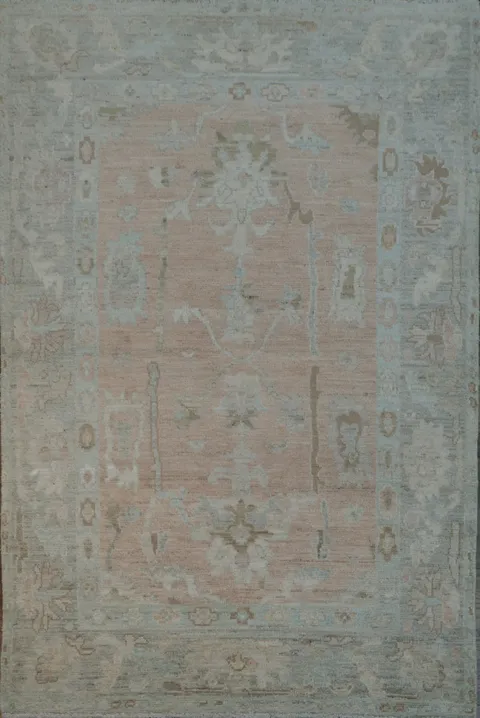 Vegetable Dye Oushak Oriental Accent Rug 4x6