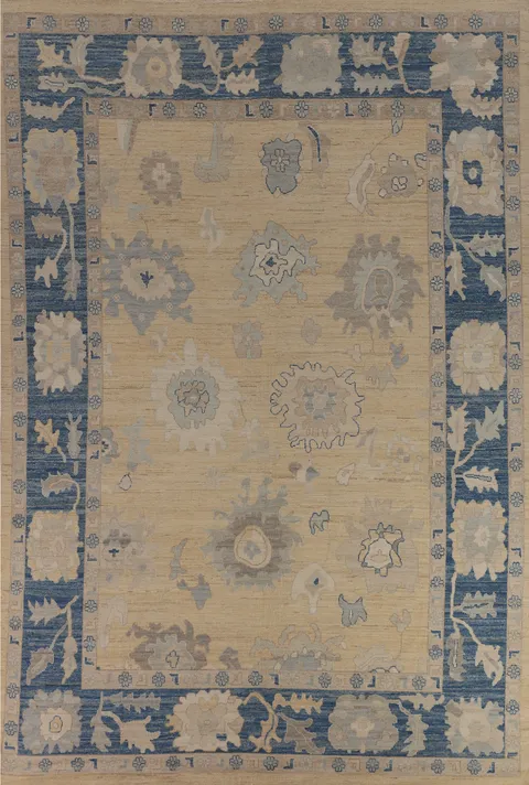 Vegetable Dye Oushak Oriental Large Rug 10x14