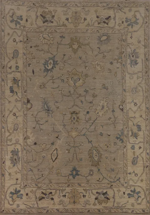 Vegetable Dye Oushak Turkish Area Rug 8x10