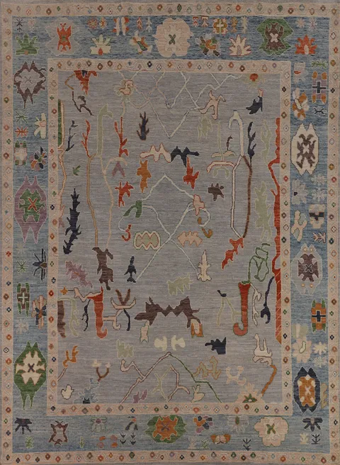 Vegetable Dye Oushak Turkish Area Rug 8x10