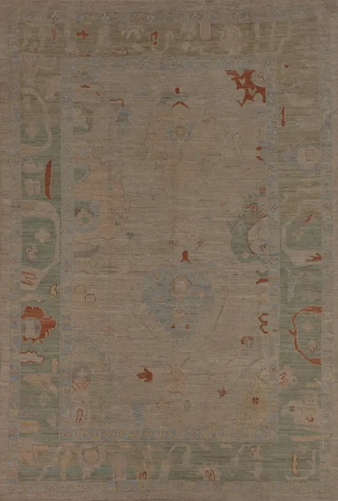 Vegetable Dye Oushak Oriental Area Rug 6x9