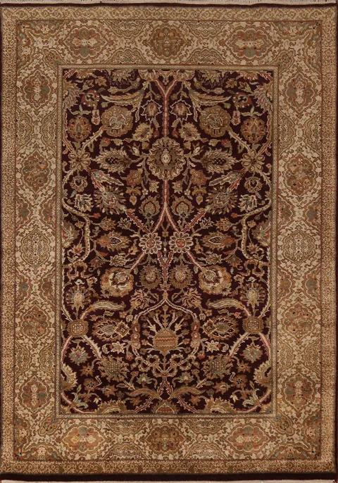 All-Over Floral Agra Oriental Rug 4x6