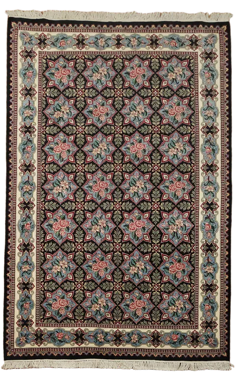 Handcrafted Rug with Rich, Detailed Floral Designs 6x10