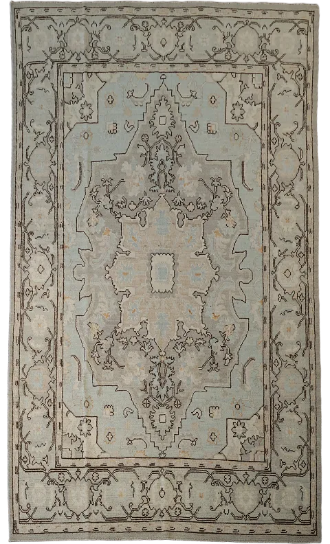 Vegetable Dye Oushak Turkish Area Rug 6x9