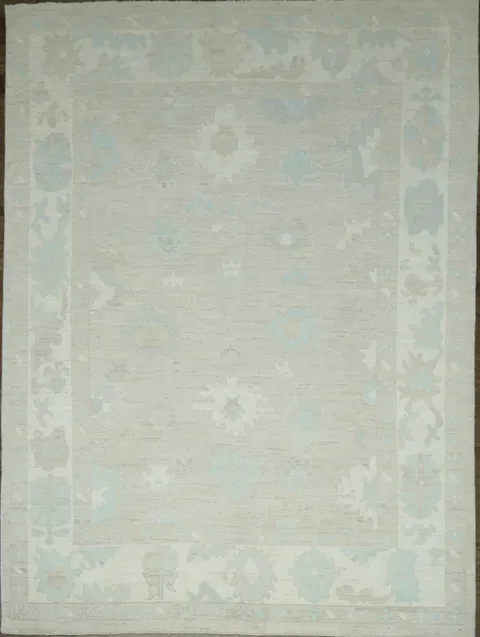 Vegetable Dye Oushak Turkish Area Rug 9x12