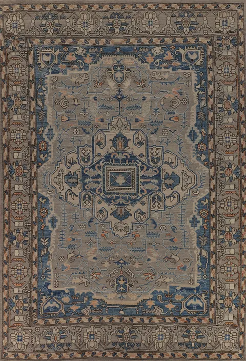 Vegetable Dye Oushak Turkish Large Rug 10x14