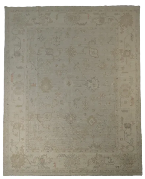 Vegetable Dye Oushak Turkish Wool Area Rug 8x10
