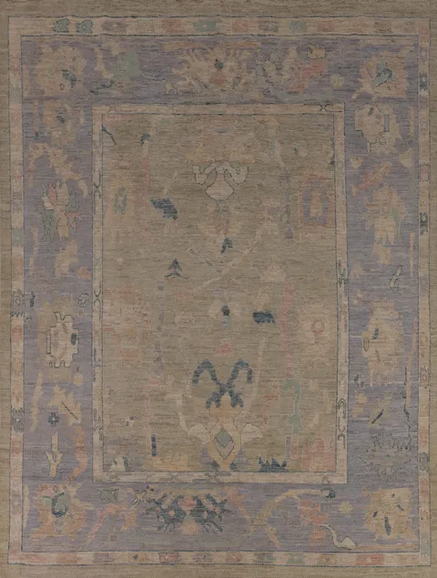 Vegetable Dye Oushak Turkish Area Rug 8x10