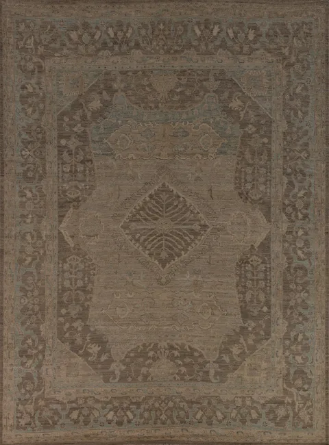 Vegetable Dye Oushak Turkish Area Rug 8x10