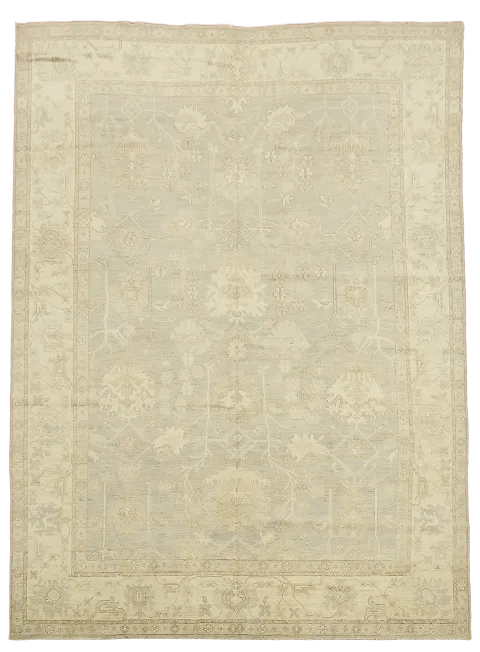 Earth Tone Wool Oushak Turkish Large Rug 10x14
