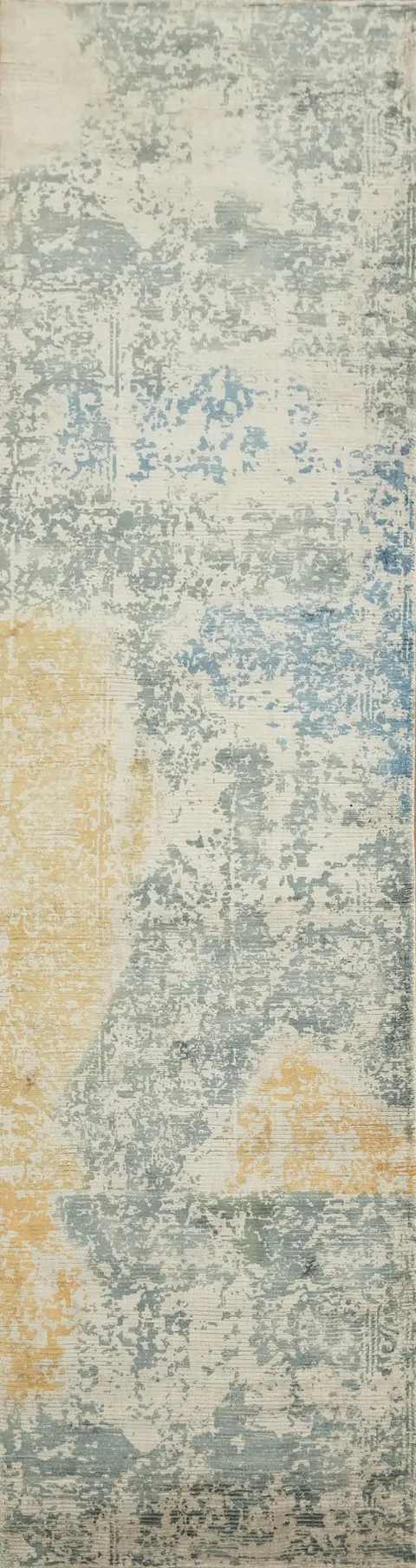 Handmade Abstract Modern Runner Rug 3x10